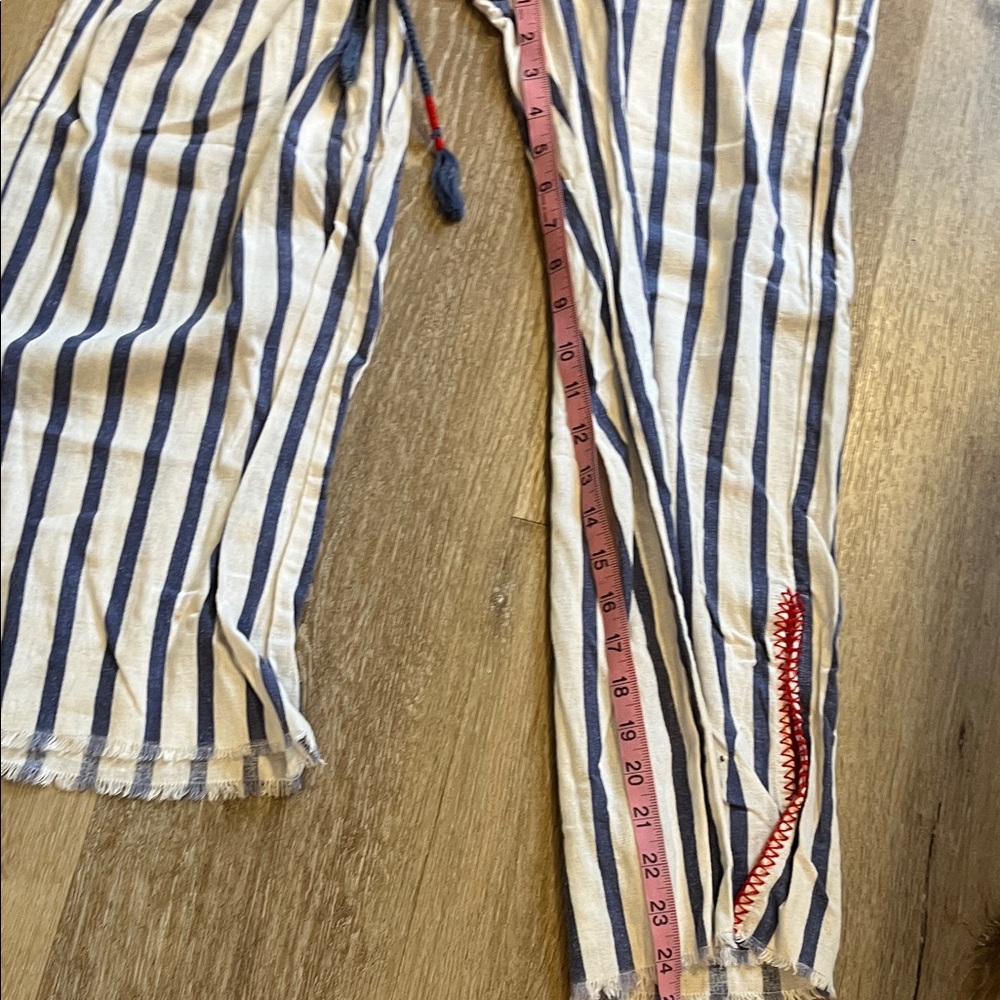 Indigo Rein Blue and White Striped Wide Leg Pants - Picture 7 of 7
